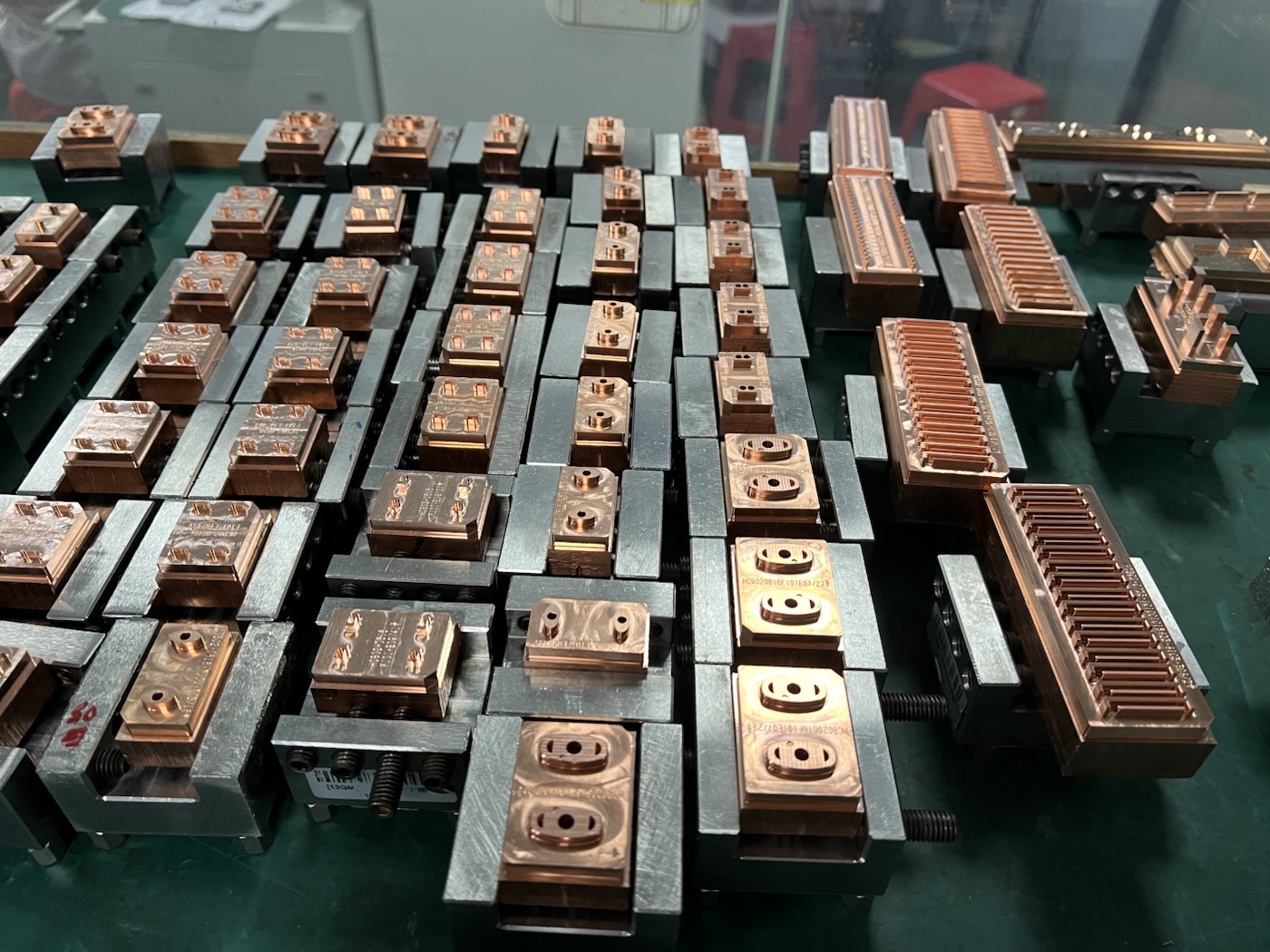Copper EDM electrodes and holders prepared at Huicheng
